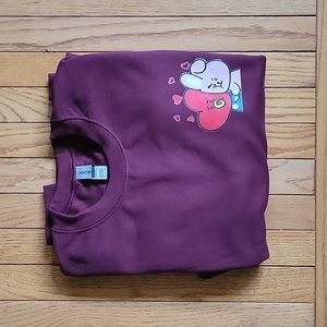 Maroon bts v&jk sweatshirt